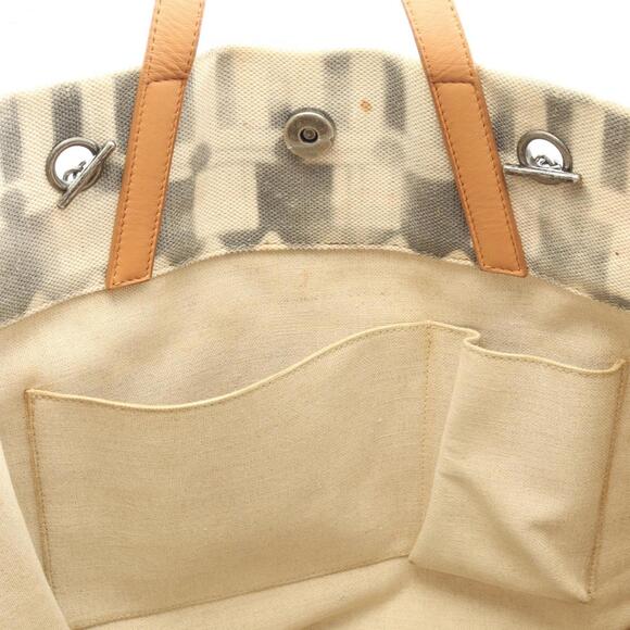 CHANEL Brown Leather Logo Tote Bag - Picture 11 of 13